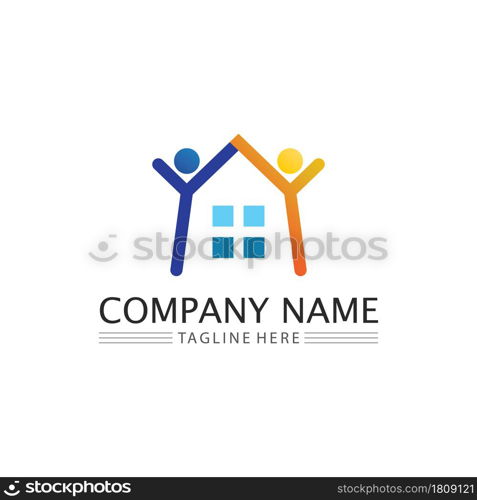 people Community logo work team and business vector logo and design group family