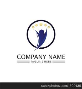 people Community logo work team and business vector logo and design group family
