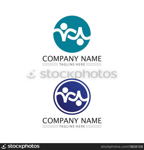 people Community logo work team and business vector logo and design group family