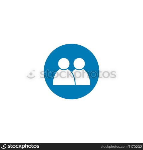 People contact logo vector icon