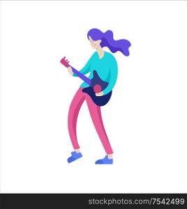 People enjoying their hobbies. Vector character. Colorful flat concept illustration.. People enjoying their hobbies. Vector character. Colorful flat