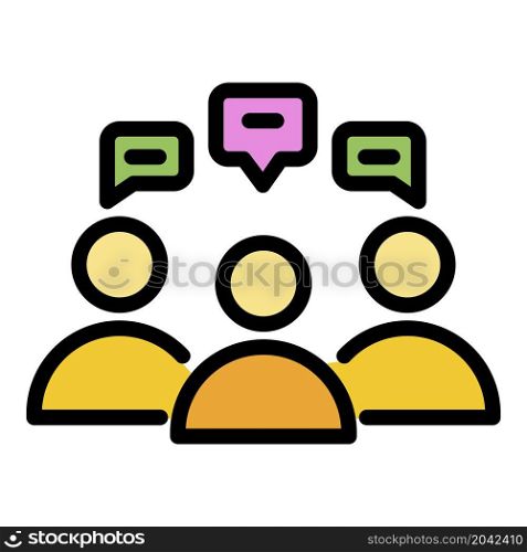 People experience icon. Outline people experience vector icon color flat isolated. People experience icon color outline vector