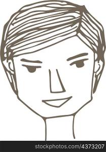 People face icon avatar hand draw sign design