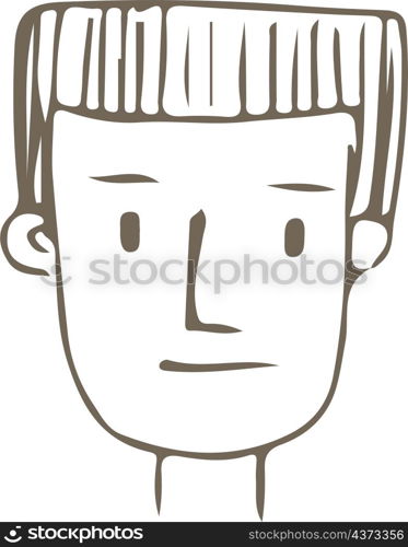 People face icon avatar hand draw sign design