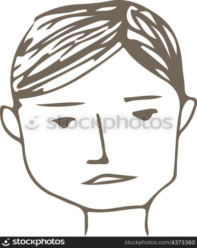 People face icon avatar hand draw sign design