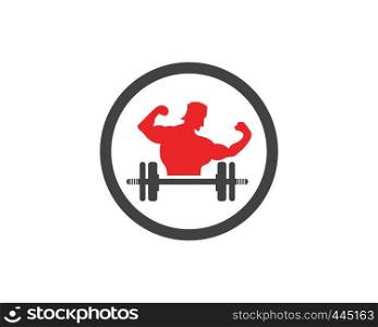 People fitness icon logo vector illustration