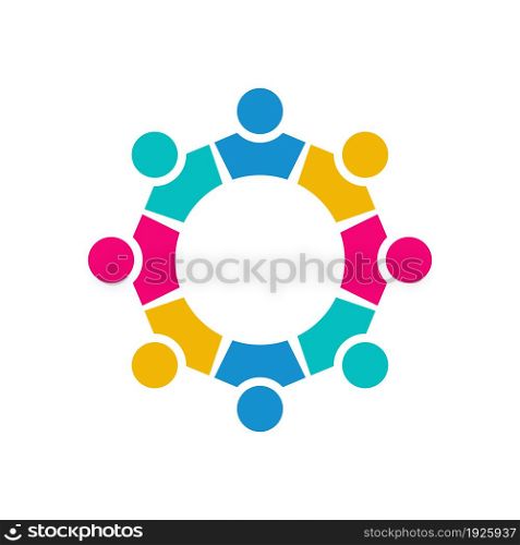 people group in circle concept design