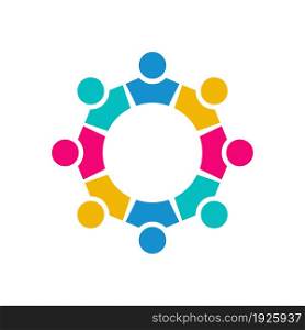 people group in circle concept design