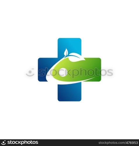 people health medicine plus logo symbol icon vector design illustration