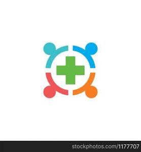 people healthy care logo vector icon illustration design