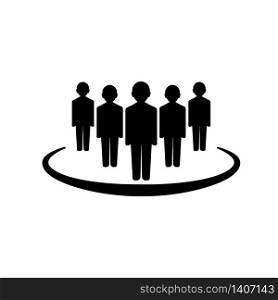 People icon, group of people in black on isolated white background. EPS 10 vector. People icon, group of people in black on isolated white background. EPS 10 vector.