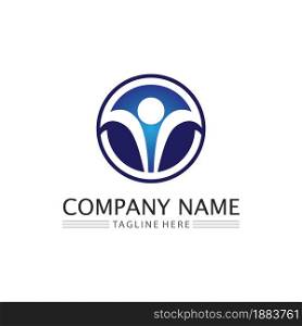 People Icon work group and community logo Vector illustration design