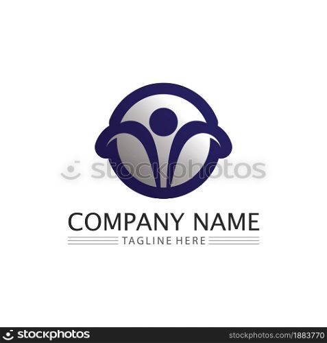 People Icon work group and community logo Vector illustration design