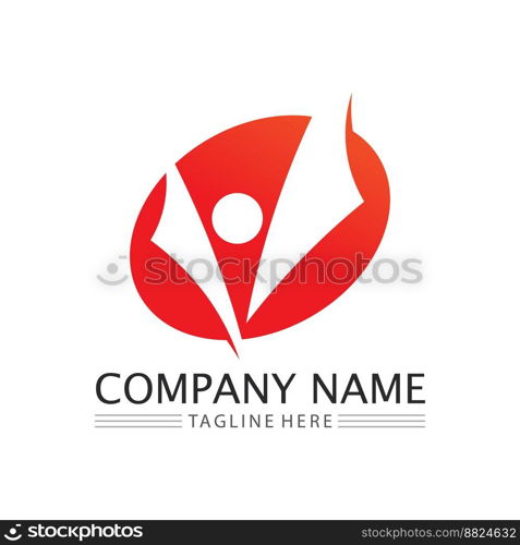 People Icon work group Vector  logo illustration design