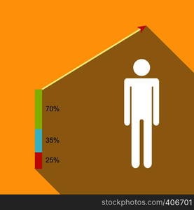 People infographic icon. Flat illustration of people infographic vector icon for web design. People infographic icon, flat style