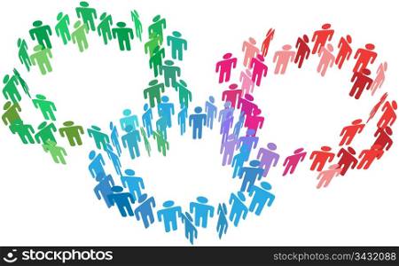 People join as social network circles or business groups or organizations merge