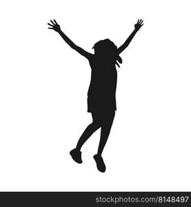 people jumping happily icon vector illustration design