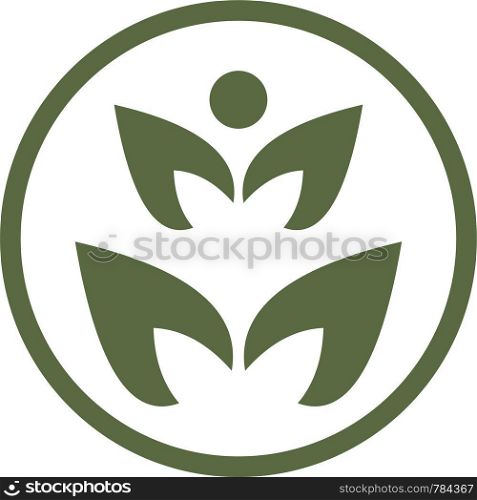 people leaf logo template