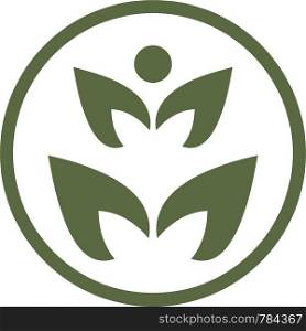 people leaf logo template
