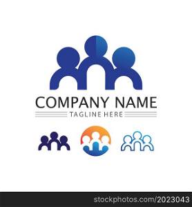People logo and community Icon work group Vector illustration design
