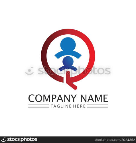 People logo and community Icon work group Vector illustration design