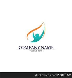 People logo, Team, Succes people work, Group and Community, Group Company and Business logo vector and design Care, Family icon Succes logo