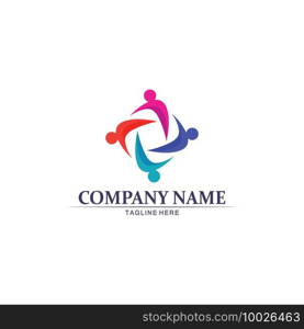 People logo, Team, Succes people work, Group and Community, Group Company and Business logo vector and design Care, Family icon Succes logo