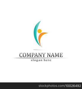 People logo, Team, Succes people work, Group and Community, Group Company and Business logo vector and design Care, Family icon Succes logo