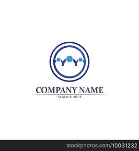 People logo, Team, Succes people work, Group and Community, Group Company and Business logo vector and design Care, Family icon Succes logo