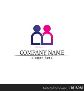 People logo, Team, Succes people work, Group and Community, Group Company and Business logo vector and design Care, Family icon Succes logo