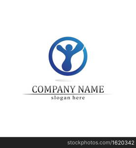 People logo, Team, Succes people work, Group and Community, Group Company and Business logo vector and design Care, Family icon Succes logo