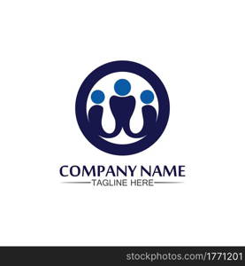 People logo, Team, Succes people work, Group and Community, Group Company and Business logo vector and design Care, Family icon Succes logo