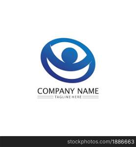 People logo, Team, Succes people work, Group and Community, Group Company and Business logo vector and design Care, Family icon Succes logo
