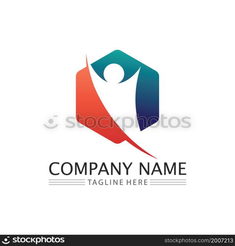 People logo, Team, Succes people work, Group and Community, Group Company and Business logo vector and design Care, Family icon Succes logo