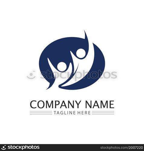 People logo, Team, Succes people work, Group and Community, Group Company and Business logo vector and design Care, Family icon Succes logo