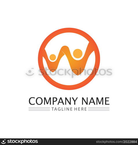 People logo, Team, Succes people work, Group and Community, Group Company and Business logo vector and design Care, Family icon Succes logo