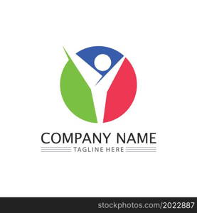 People logo, Team, Succes people work, Group and Community, Group Company and Business logo vector and design Care, Family icon Succes logo