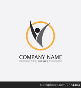 People logo, Team, Succes people work, Group and Community, Group Company and Business logo vector and design Care, Family icon Succes logo