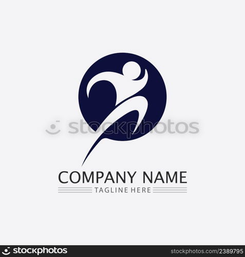 People logo, Team, Succes people work, Group and Community, Group Company and Business logo vector and design Care, Family icon Succes logo