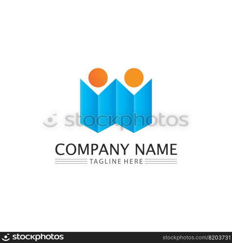 People logo, Team, Succes people work, Group and Community, Group Company and Business logo vector and design Care, Family icon Succes logo