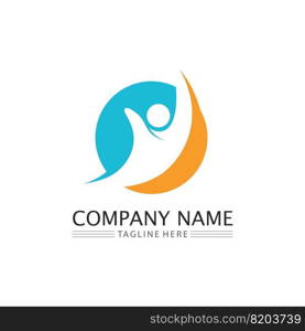 People logo, Team, Succes people work, Group and Community, Group Company and Business logo vector and design Care, Family icon Succes logo