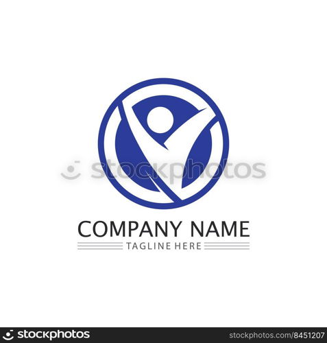 People logo, Team, Succes people work, Group and Community, Group Company and Business logo vector and design Care, Family icon Succes logo