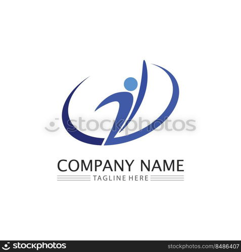 People logo, Team, Succes people work, Group and Community, Group Company and Business logo vector and design Care, Family icon Succes logo