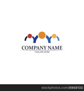 People logo, Team, Succes people work, Group and Community, Group Company and Business logo vector and design Care, Family icon Succes logo