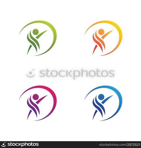 People logo template vector icon set design