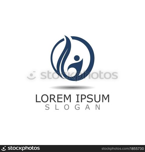 People logo Vector Emblem Design Template. astract Creative of People Icon