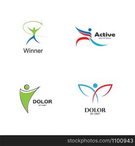 people logo vector icon template