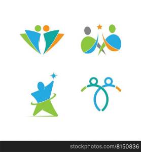 people logo vector icon template