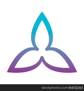 People lotus yoga logo vector illustration template design