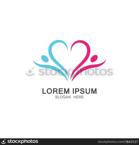 People Love Logo Partner Logo Template Design Vector Emblem Design Concept Creative Symbol Icon